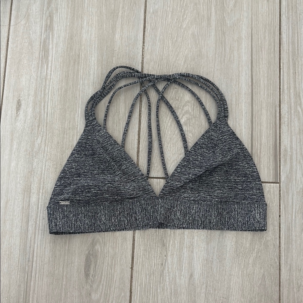 Victoria’s Secret PINK Gray Strappy Sports Bra